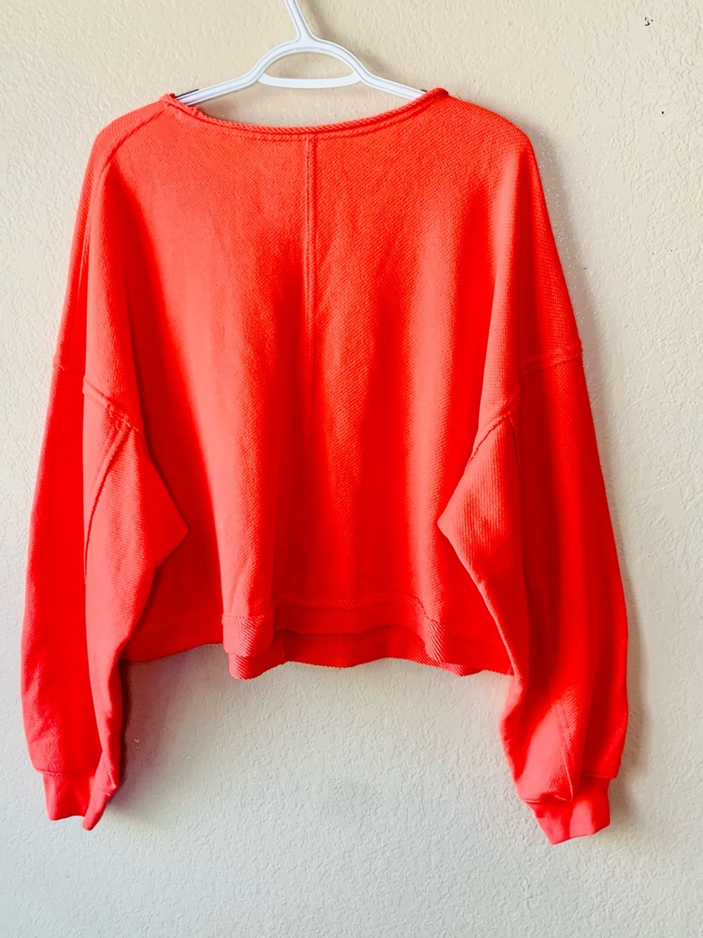 SO Juniors Beachy Terrycloth Oversized Boxy Crew Neck Sweatshirt Size L - Picture 3 of 4